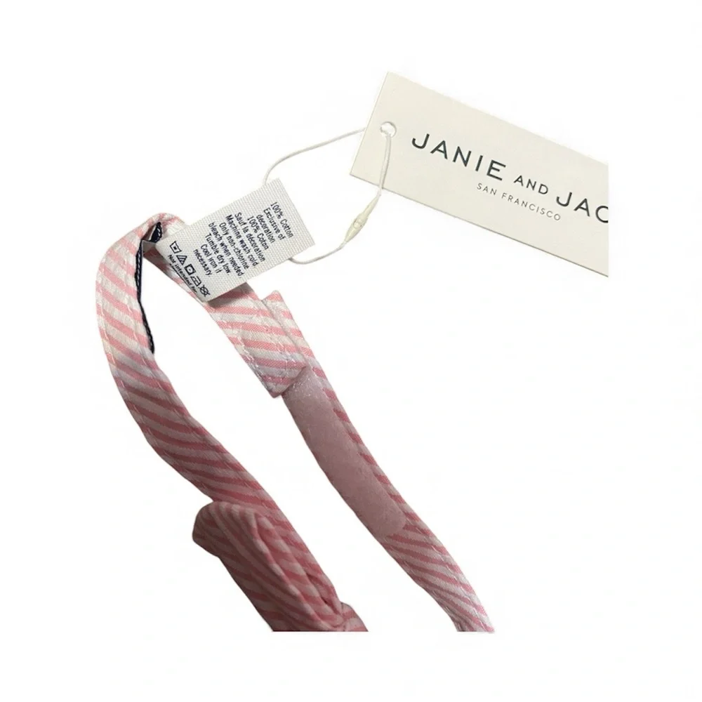 Janie and Jack Light Pink and White Size 0 to 24 months Kids Bow Tie